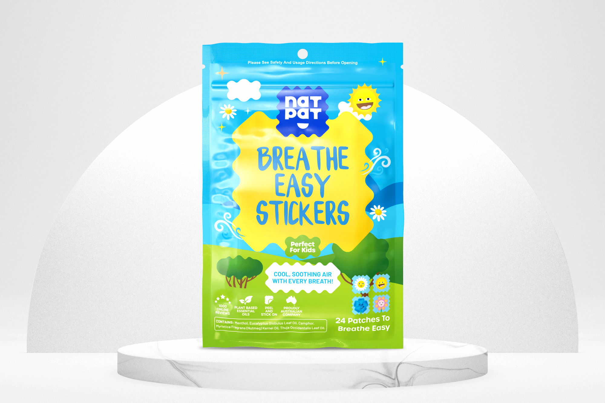 StuffyPatch - Breath Easy Stickers